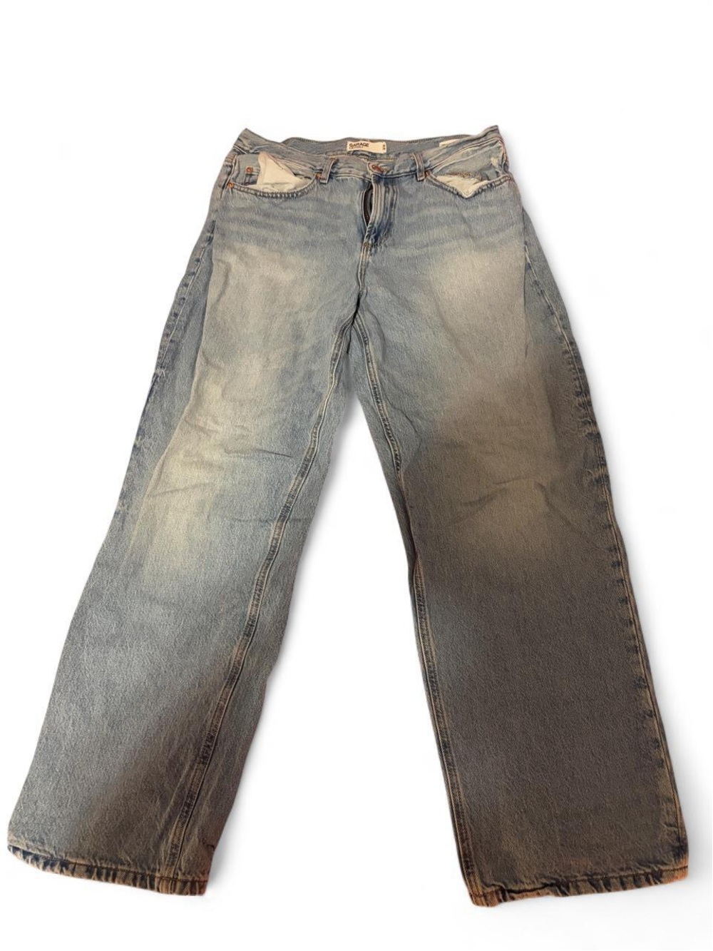 Garage Mid Rise Light Blue Relaxed Wide-Leg Women's Jeans